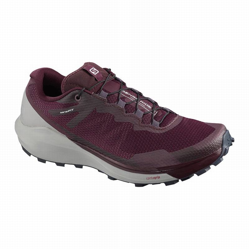 Salomon SENSE RIDE 3 W Zapatillas De Running Mujer - Burdeos / Coral - Colombia (43570-NUXW)